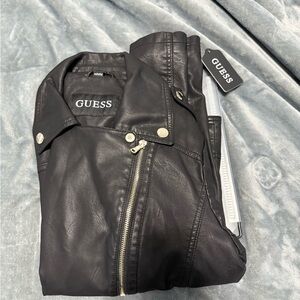 GUESS Black Leather Jacket-NWT